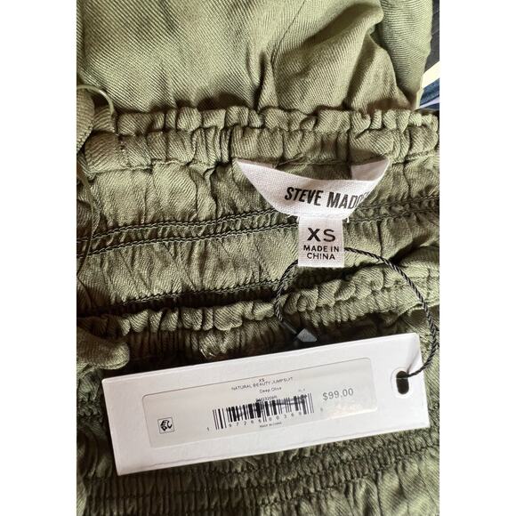 Steve Madden Natural Beauty Jumpsuit Deep Olive XS NWT - Picture 5 of 7